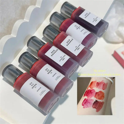 HERORANGE Brillo labial transparente con efecto espejo, antiadherente, lápiz labial de larga duración, brillo labial mate, lápiz labial con efecto vidrio 