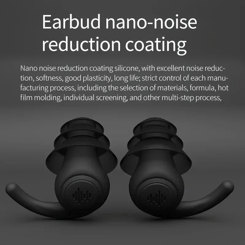 HUAK 1 Pair Soft Silicone Earplugs Noise Cancelling Reusable Anti-noise Earplug For Concerts Sleep Swimm Waterproof Ear Plugs Leedoar