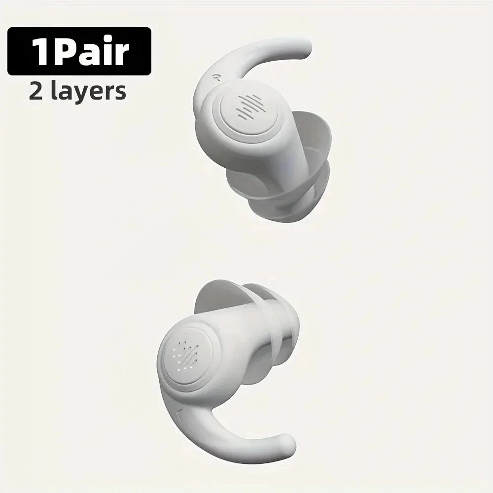 HUAK 1 Pair Soft Silicone Earplugs Noise Cancelling Reusable Anti-noise Earplug For Concerts Sleep Swimm Waterproof Ear Plugs Leedoar