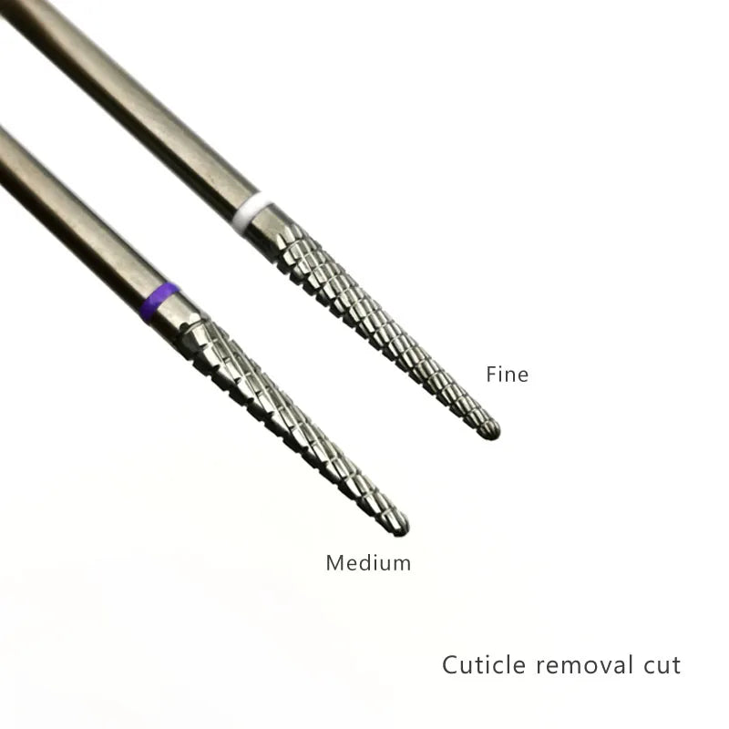 HYTOOS Carbide Cuticle Clean Nail Bit Cone Nail Drill Bits Electric Grinding Burr Manicure Drills Nails Accessories Tools Leedoar