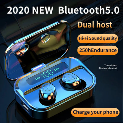 TG01 TG02 Bluetooth Earphones Led Handfree Sport Waterproof  Noise Reduction Stereo Touch Control Tws Wireless Gaming Headset