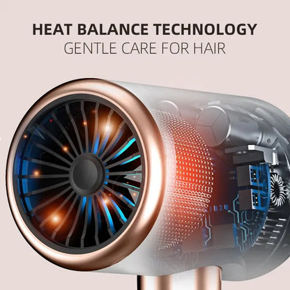 Hair Dryer, High-Speed Electric Turbine Airflow, Low Noise, Constant Temperature And Quick Drying, Suitable For Home Salons. Leedoar