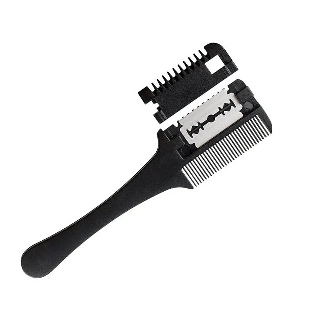 Hair Thinning Comb Old-fashioned Portable Hair Clipper Stainless Steel Double Edge Blade Salon Home Use Self Cutting Bangs Tools Leedoar