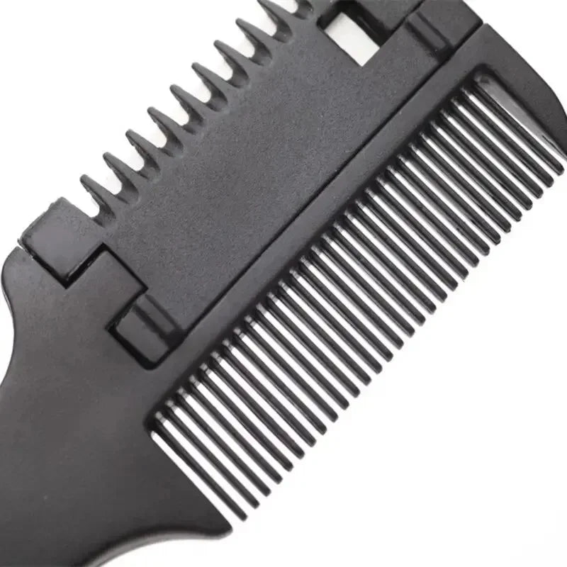 Hair Thinning Comb Old-fashioned Portable Hair Clipper Stainless Steel Double Edge Blade Salon Home Use Self Cutting Bangs Tools Leedoar