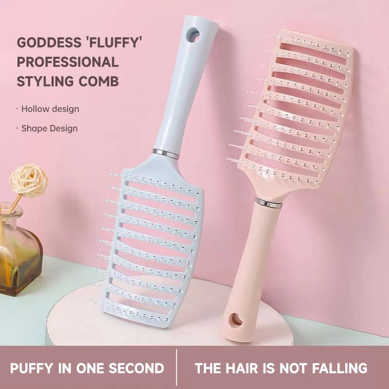 Hairbrush Air Cushion Comb Fluffy Anti-Hair Loss Massage Hair Brush For All Hair Types For Long Thick Thin Curly Natural Hair Leedoar