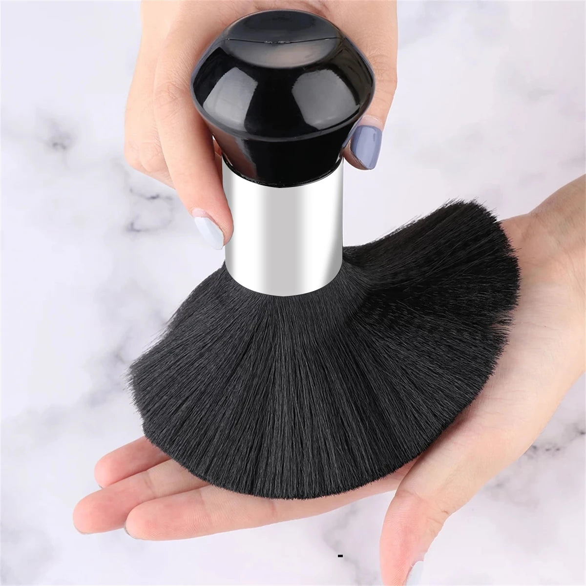 Hairdressing Soft Brush Black Hairdressing Sweeping Neck Hair Cleaning Duster Hair Cutting Brush Barbershop Hair Cut Brush Tools Leedoar