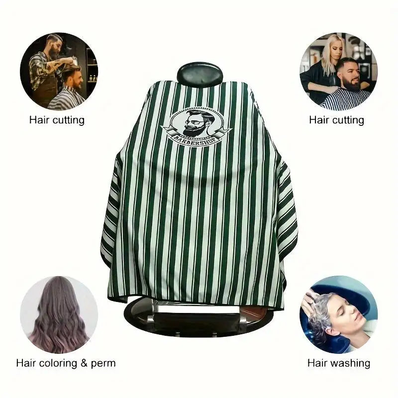 Hairdressing Waterproof Gown Barbers Cape Hair Dyeing Haircut Cloth Hairdressing Apron Styling Barber Beauty Accessory C0030A Leedoar