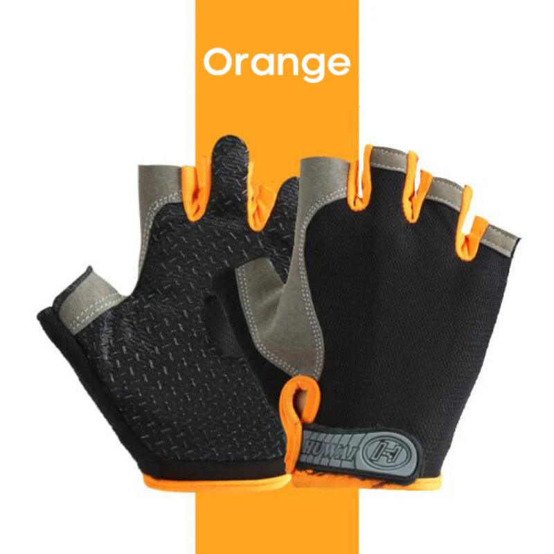 Half Finger Outdoor Cycling Anti Slip Anti Sweat Men Women Half Finger Gloves Breathable Anti Shock Sports Gloves Leedoar