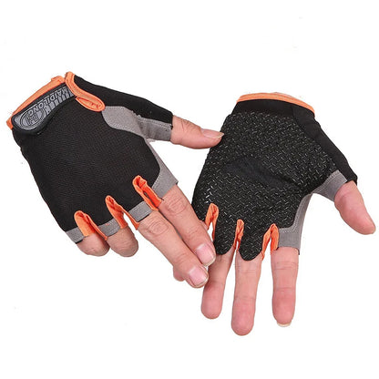 Half Finger Outdoor Cycling Anti Slip Anti Sweat Men Women Half Finger Gloves Breathable Anti Shock Sports Gloves Leedoar