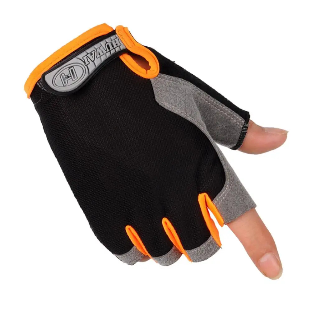 Half Finger Outdoor Cycling Anti Slip Anti Sweat Men Women Half Finger Gloves Breathable Anti Shock Sports Gloves Leedoar