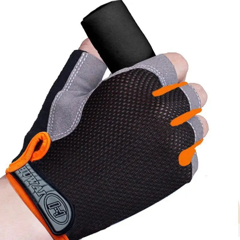 Half Finger Outdoor Cycling Anti Slip Anti Sweat Men Women Half Finger Gloves Breathable Anti Shock Sports Gloves Leedoar