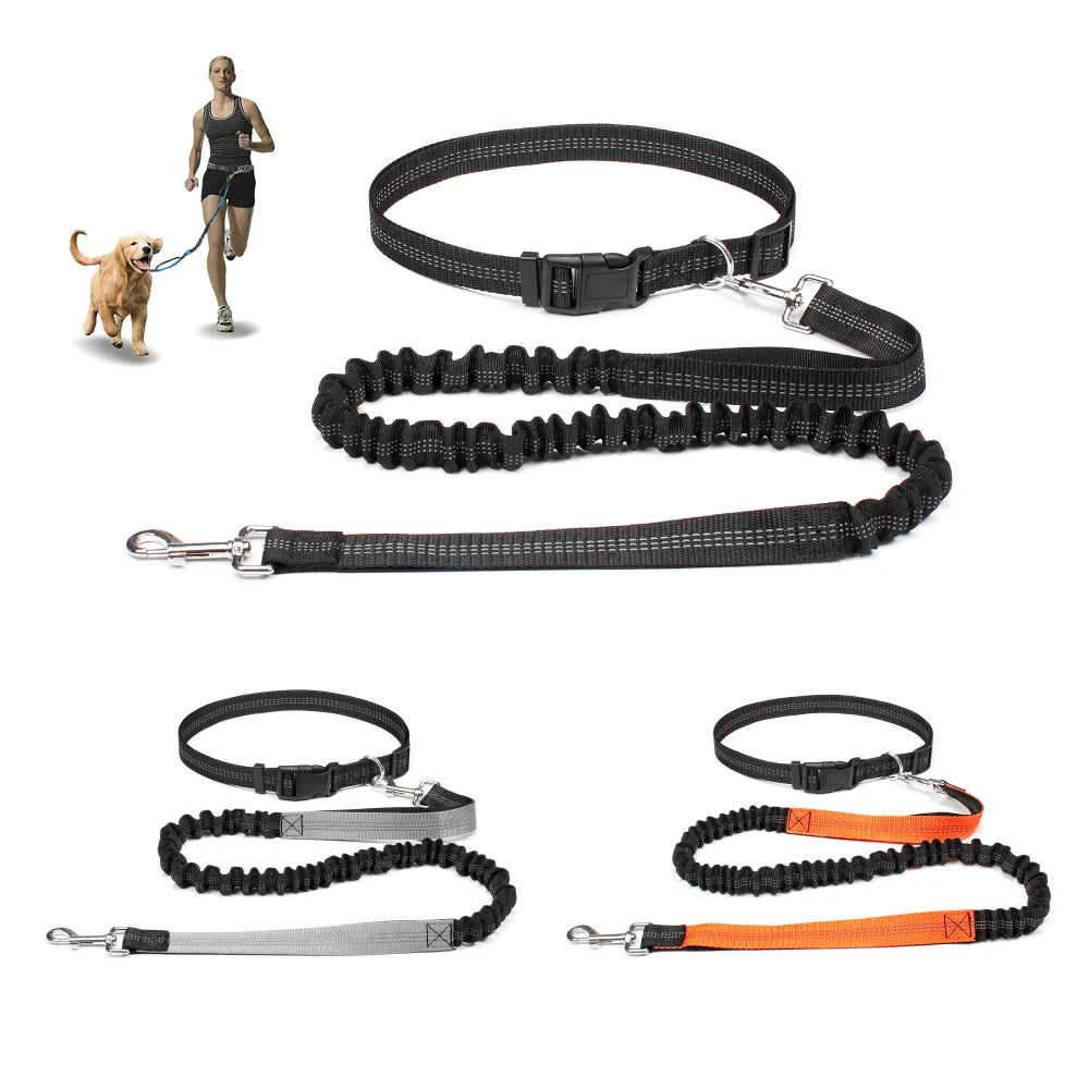 Hand Free Dog Leash for Pet Walking Running Jogging Adjustable Dog leash Waist Belt Chest Strap Traction Rope Dog Accessories Leedoar