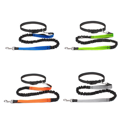 Hand Free Dog Leash for Pet Walking Running Jogging Adjustable Dog leash Waist Belt Chest Strap Traction Rope Dog Accessories Leedoar