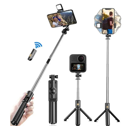 Handheld 360 Degree Flexible Sports Camera Monopod Stand Mobile Phone Mini Selfie Stick Tripod With Wireless Remote Leedoar