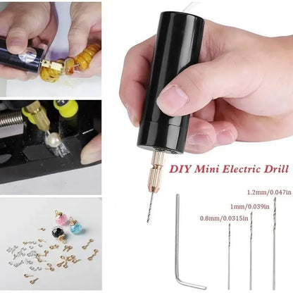 Handheld Mini Electric Drill DIY Electric USB Electric Drill Tools For Epoxy Resin Jewelry Making Wood Craft Engraving Pen Tool Leedoar