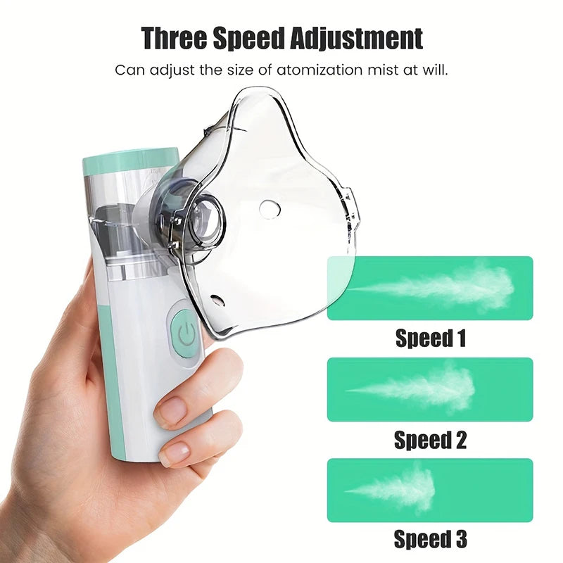 Handheld Portable Inhale Nebulizer Mesh Atomizer Silent Inhaler Nebuliser Inhalator for Adult Kids Nebulizador Leedoar