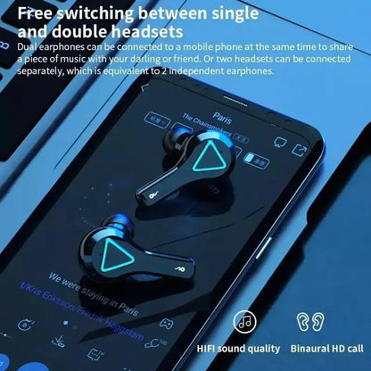 A15 Wireless Bluetooth Headset Sports In-ear LED Mirror Digital Display Noise Reduction High-value Tws for Apple Vivo Huawei Opp 我的商店