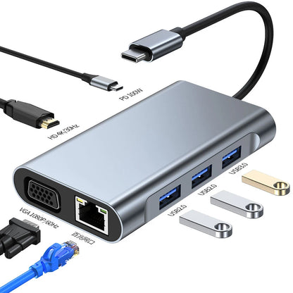 USB Tipo Type C Hub Docking Station