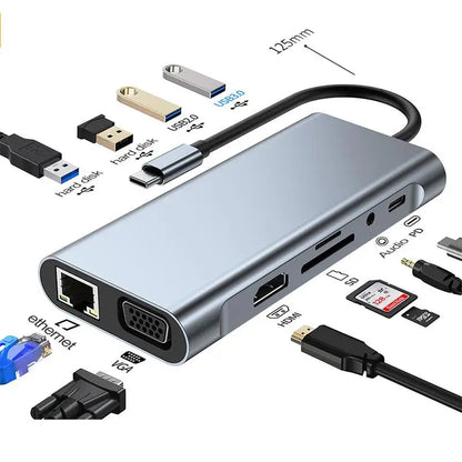 USB Tipo Type C Hub Docking Station