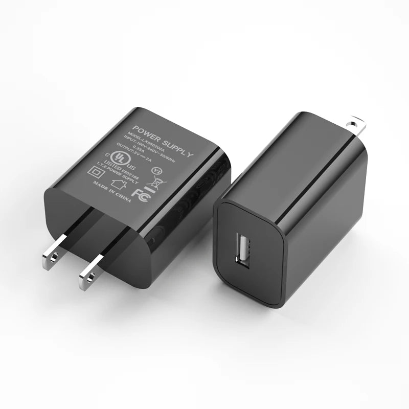 Adaptador de plugue americano 5V 2A USB para carregamento de parede para Samsung Iphone Xiaomi Carregamento de telefone celular para Android iPad Universal Travel AC Power 