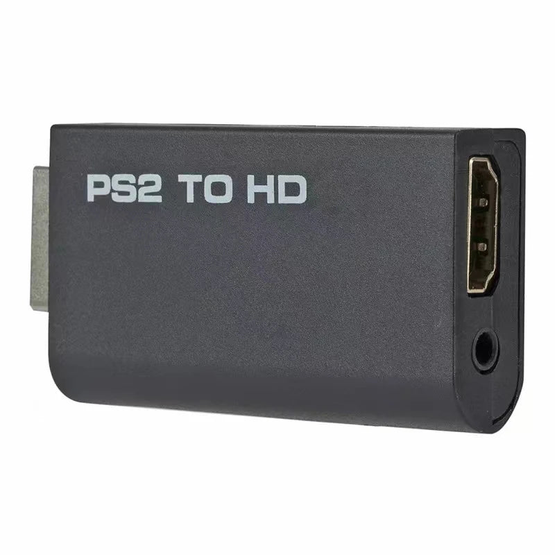 Adaptador convertidor de audio y video compatible con HDMI a PS2 con cable de audio de 3,5 mm compatible con PC, todos los modos de visualización de PS2 480i 480p 576i 