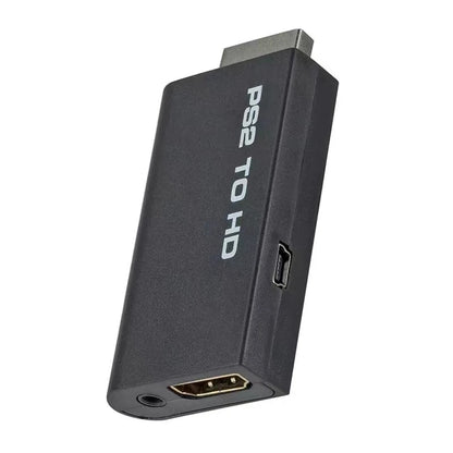 Adaptador conversor compatível com HDMI para PS2, áudio e vídeo com cabo de áudio de 3,5 mm, compatível com PC, todos os modos de exibição PS2 480i 480p 576i 