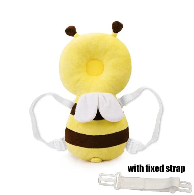 Head Back Protector Baby Protect Pillow Learn Walk Headgear Prevent Injured Safety Pad  prevention Fall Cartoon Bee Kids Pillows Leedoar