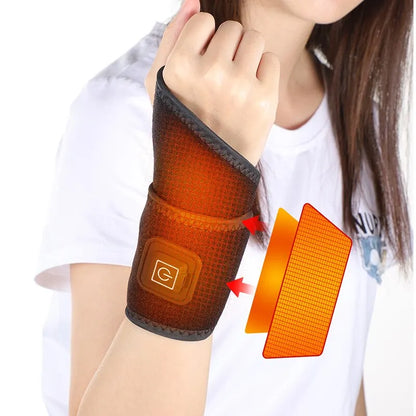 Heating Wrist Protector Sports Protection Breathable Support Sleeve Hand Joint Brace Tool Heat Health Care Device Leedoar