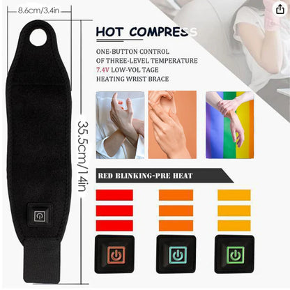 Heating Wrist Protector Sports Protection Breathable Support Sleeve Hand Joint Brace Tool Heat Health Care Device Leedoar