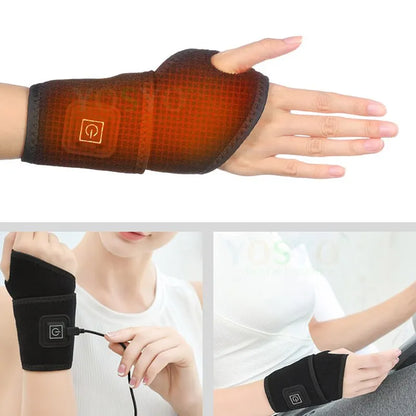 Heating Wrist Protector Sports Protection Breathable Support Sleeve Hand Joint Brace Tool Heat Health Care Device Leedoar