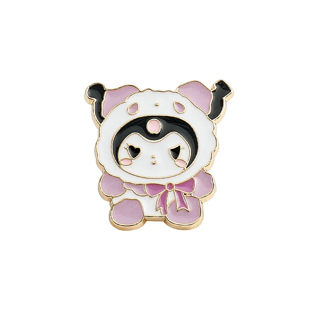 Hello Kitty Kuromi Pochacco Kit fofo gato lapela pinos para mochilas broches para mulheres esmalte pino presente moda jóias acessórios 