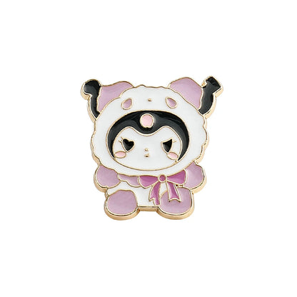 Broches de solapa con diseño de Hello Kitty Kuromi Pochacco, bonitos y esmaltados, para mochilas, para mujer, accesorios de joyería de moda 