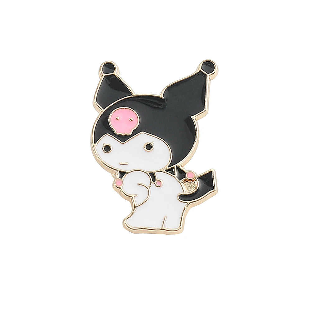 Hello Kitty Kuromi Pochacco Kit fofo gato lapela pinos para mochilas broches para mulheres esmalte pino presente moda jóias acessórios 