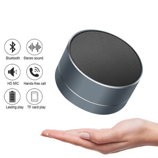 A10 Bluetooth Speaker Liga de Alumínio Portátil Pequeno Canhão de Aço TF USB AUX Aduio Conexão Sem Fio Para Celular Computador