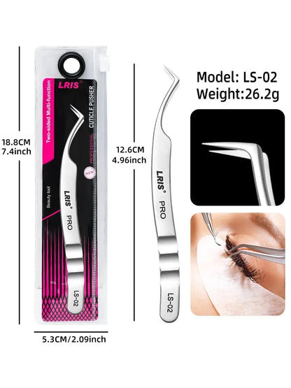 High Precision Grafting Eyelash Tweezers Professional Beauty Eyelash Professional Flower Cip Dolphin Golden Feather Clip Leedoar