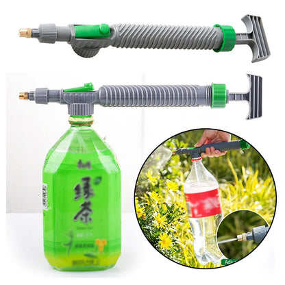 High Pressure Air Pump Manual Sprayer Adjustable Drink Bottle Spray Head Nozzle Garden Watering Tool Sprayer Agriculture Tools Leedoar