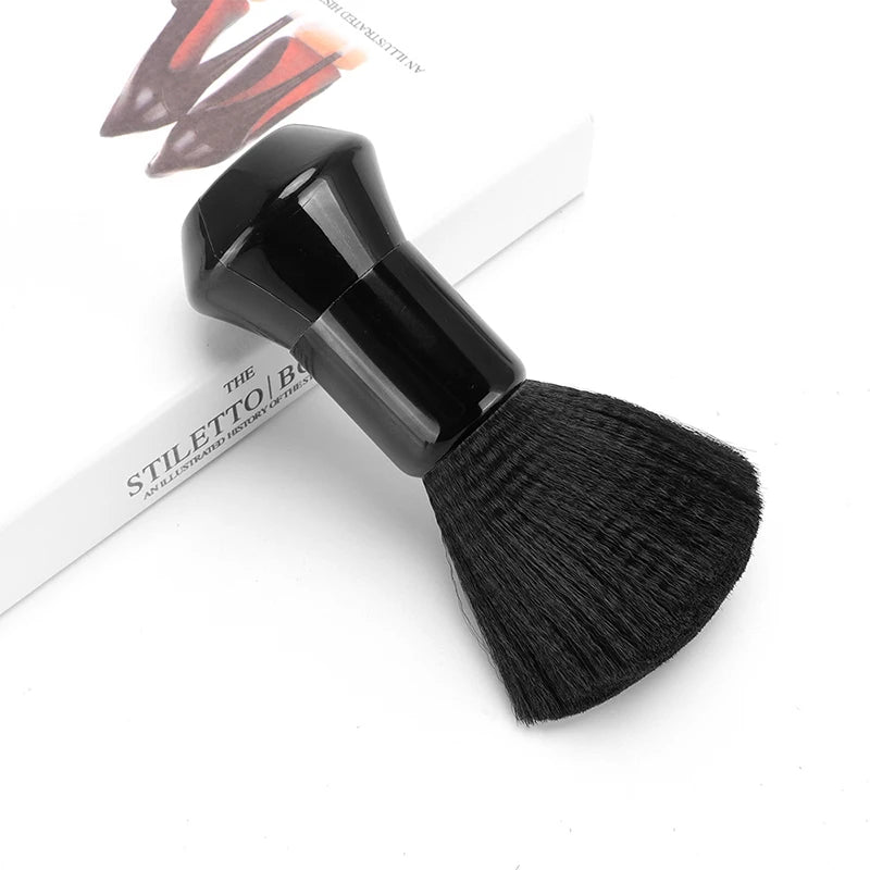 High Quality Black Cosmetic Hairdressing Sweeping Neck Hair Cleaning Duster Hair Cutting Brush For Barbershop Hair Cut Brush Leedoar