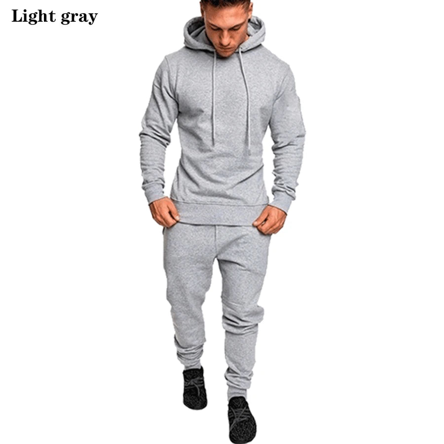 High Quality Camouflage Tracksuit for Men Fashion Brand Sports Wear Autumn Warm Outfit Sets S-4XL Plus Size Hoodie Suit Leedoar