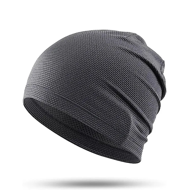 Alta Qualidade Cinza Escuro Headwear Bandana Ciclismo Esportes Frio Cap Running Absorvente Respirável Chapéu Ciclismo Empilhado Boné Fino Verão 