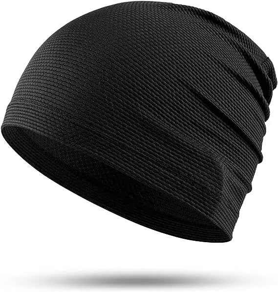 Pañuelo para la cabeza gris oscuro de alta calidad para ciclismo, deportes, gorra fría para correr, absorbente y transpirable, gorra de ciclismo apilada fina para verano 