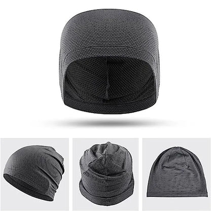 Alta Qualidade Cinza Escuro Headwear Bandana Ciclismo Esportes Frio Cap Running Absorvente Respirável Chapéu Ciclismo Empilhado Boné Fino Verão 