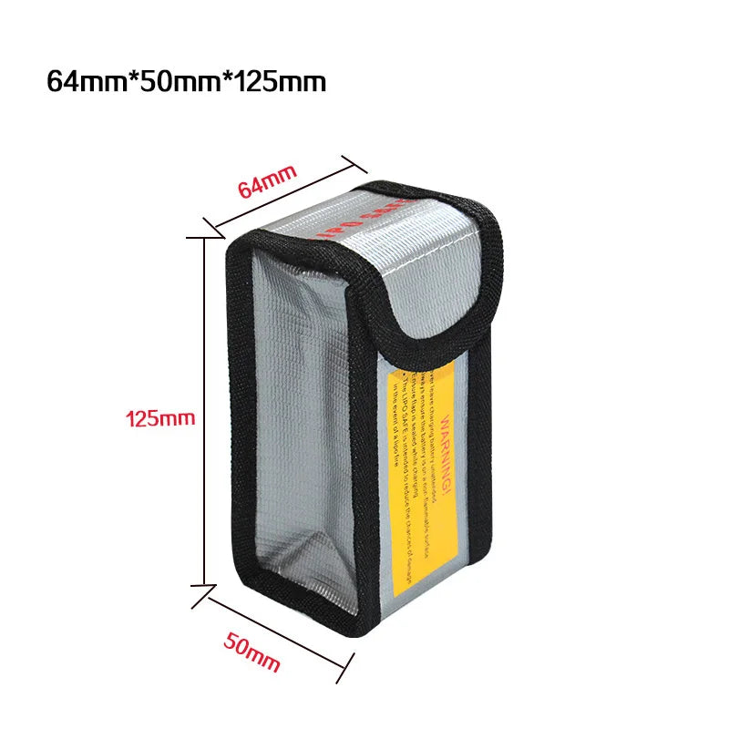 Bolsa de seguridad para batería de polímero de litio RC, resistente al agua, al fuego y a las explosiones, de alta calidad, 90 x 64 x 50 mm 