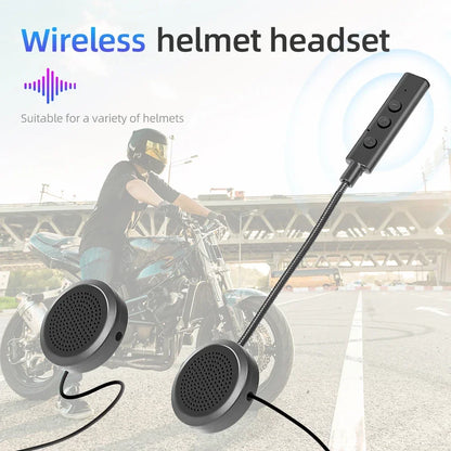 High Quality Velev Motorcycle Bluetooth 5.0 Stereo Headset Moto Universal Helmet Headphones Wireless Handsfree Call with 250mHA Leedoar