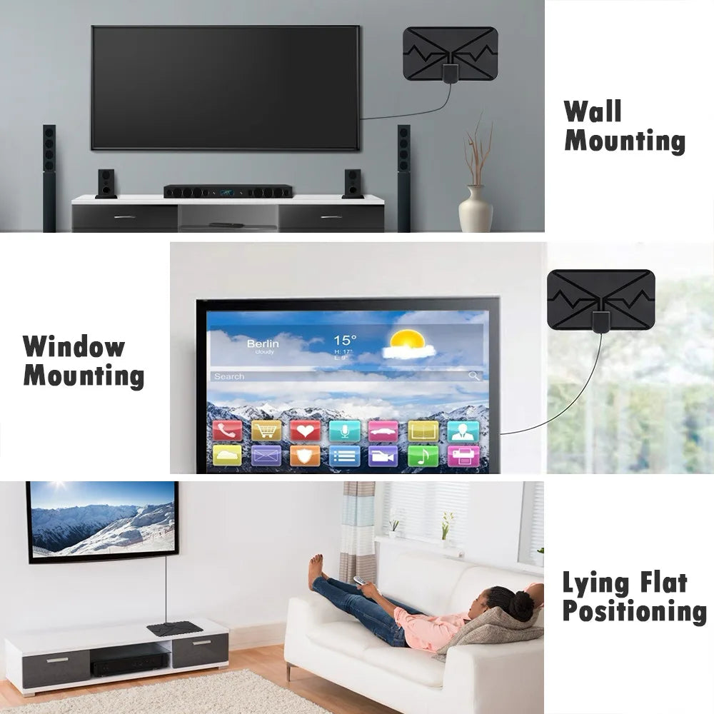 High gain High-definition television DTV box digital TV indoor antenna is used for DVB-T2 Television antenna signal intensifier Leedoar