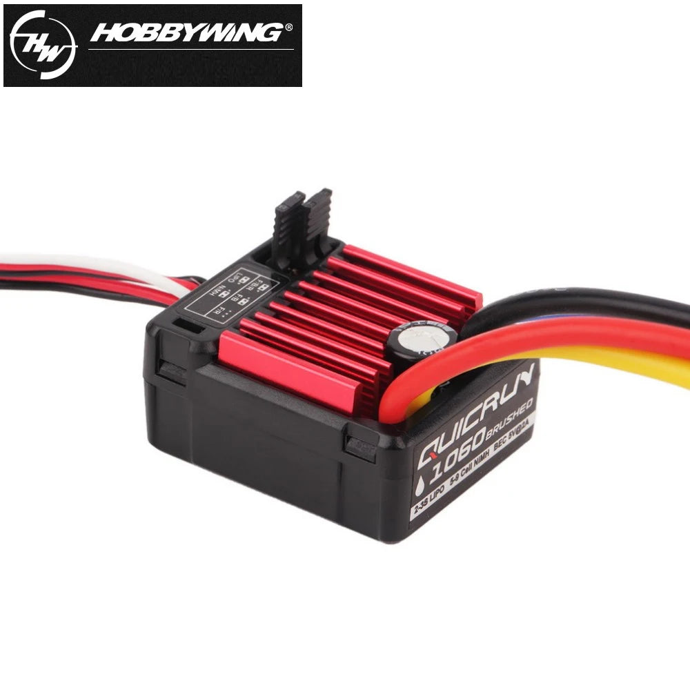 HobbyWing QuicRun 1060 ESC Brushed Electronic Speed Controller 60A ESC For 1:10 RC Car Waterproof For RC Car Leedoar