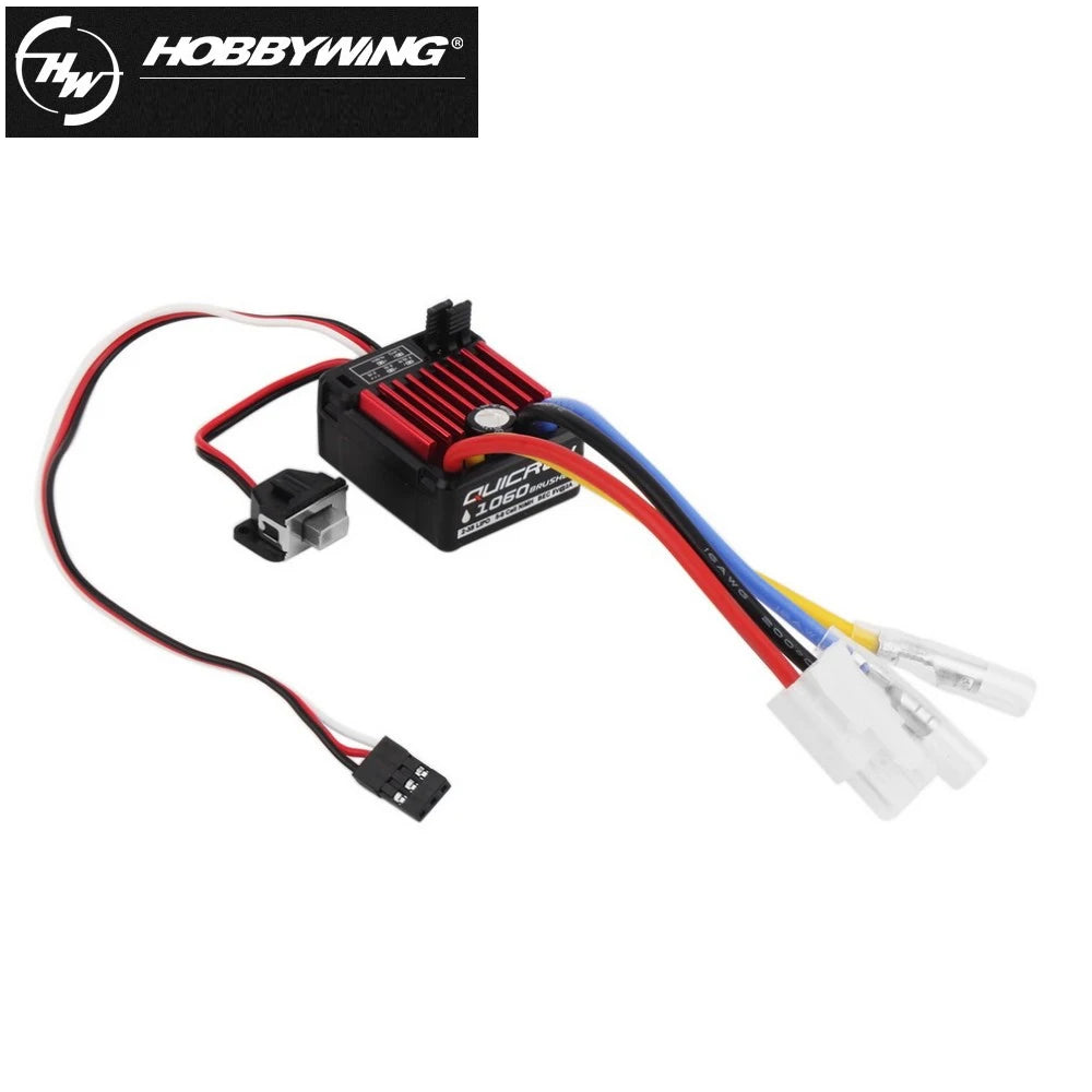 HobbyWing QuicRun 1060 ESC Brushed Electronic Speed Controller 60A ESC For 1:10 RC Car Waterproof For RC Car Leedoar