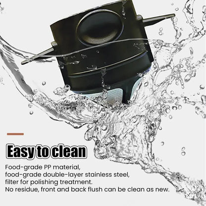 Home Little Angel Portable Coffee Filter Cup Foldable Hand Flushable Double 304 Stainless Steel Coffee Filter Leedoar