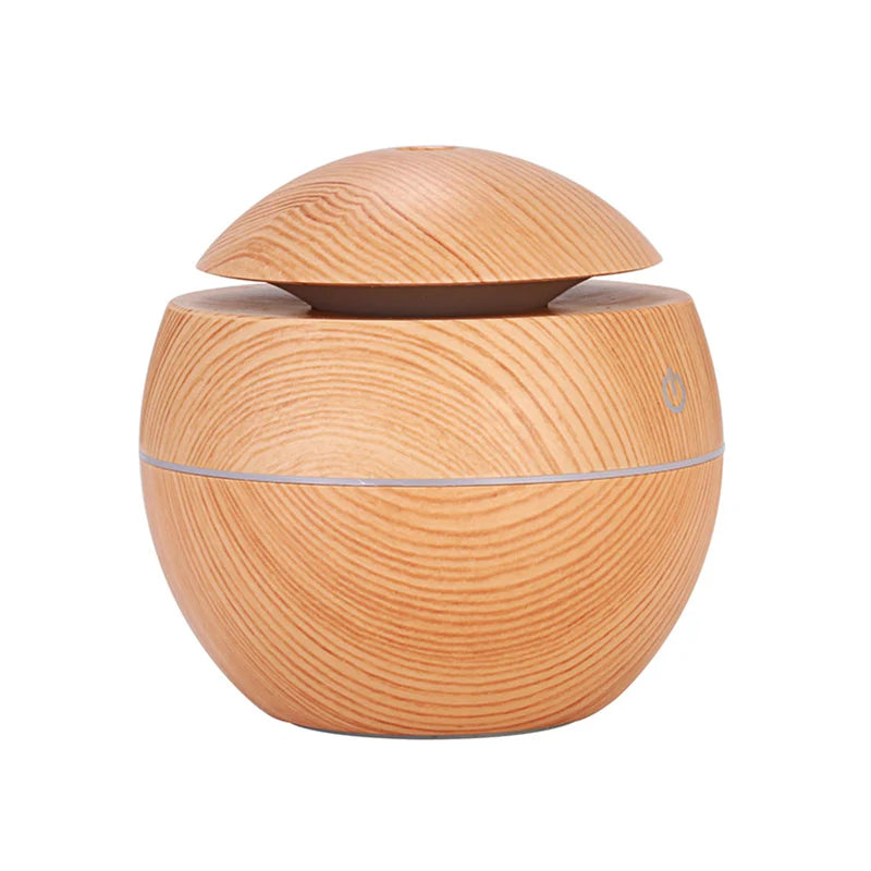 Home Wood Grain Air Humidifier Purifier Aroma Diffuser USB Ultrasonic Cool Mist Sprayer Essential Oil Fragrance Leedoar