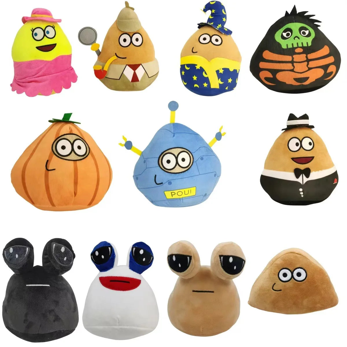 Hot Game My Pet Alien Pou Plush Toy Furdiburb Emotion Alien Plushie Stuffed Animal Pou Doll Birthday Christmas Gift 20-30CM Leedoar