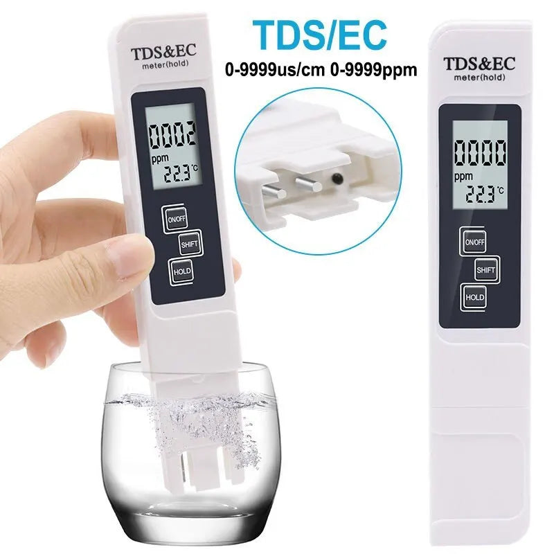 [Hot Sales] 1Pc White Handheld Digital Water Tester High Precision Household Pure Water Multi-Function Large Screen Leedoar